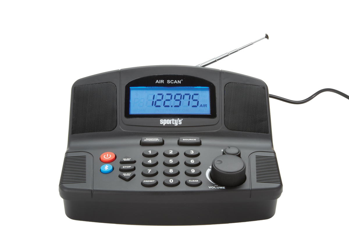 Sporty’s Introduces Air Scan® Radio with Bluetooth Media Center