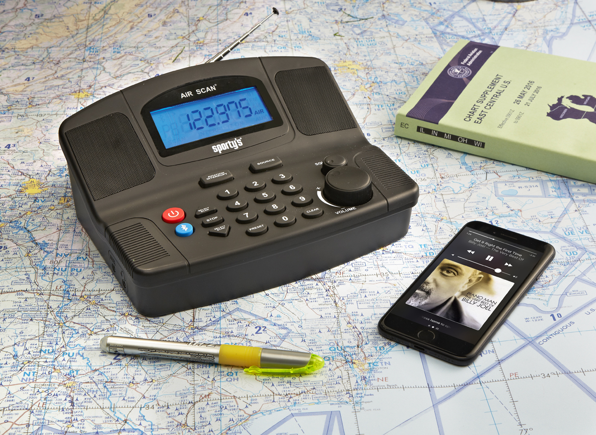 Sporty’s Introduces Air Scan® Radio with Bluetooth Media Center
